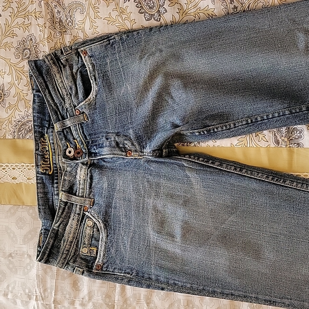 Miss Me distressed bootcut jeans, Sz 27 x 30